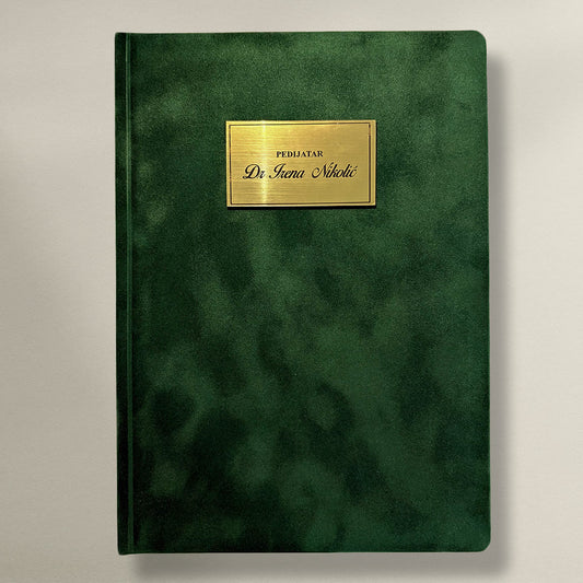 Pliš rokovnik B5 | Royal Green