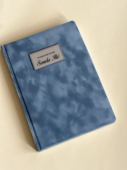 Pliš rokovnik B5 | Dusty Blue