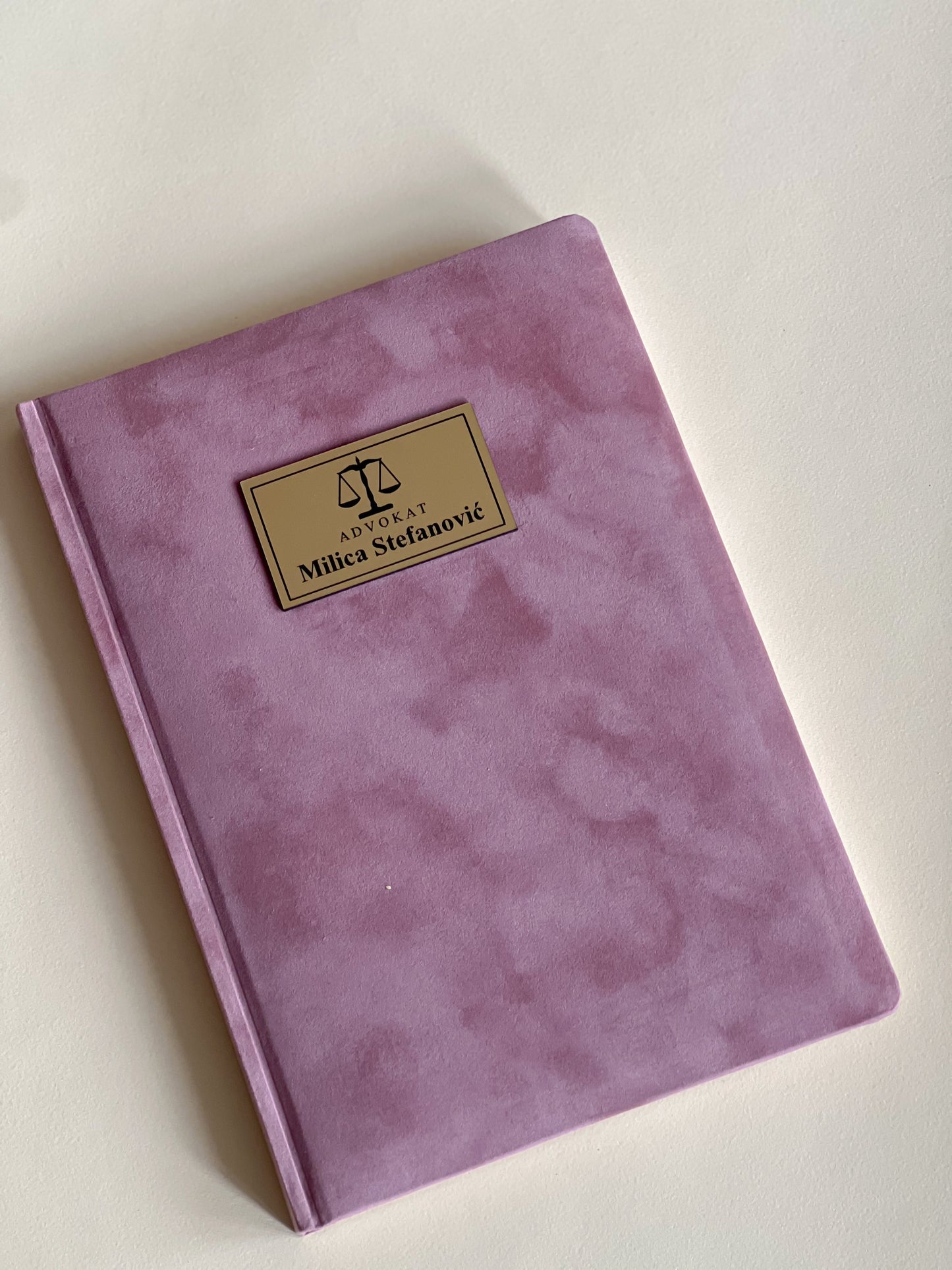 Pliš rokovnik B5 | Powder Pink