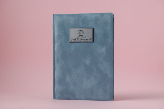 Pliš rokovnik B5 | Dusty Blue