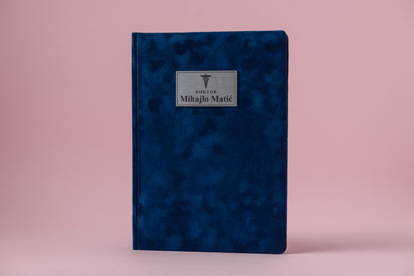 Pliš rokovnik B5 | Midnight Blue