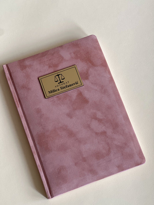 Pliš rokovnik B5 | Powder Pink