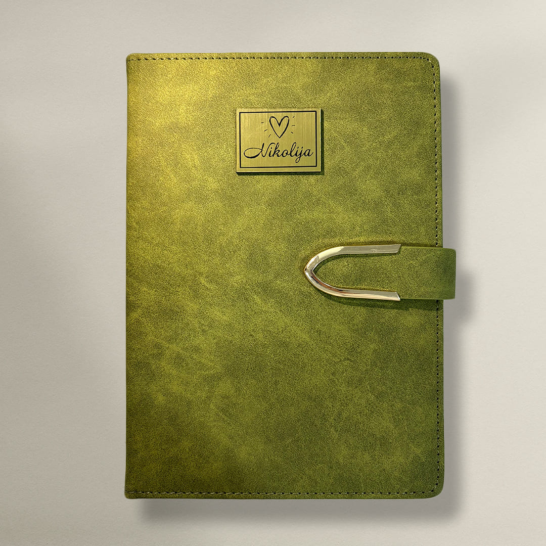 Golden Clip rokovnik A5 | Olive