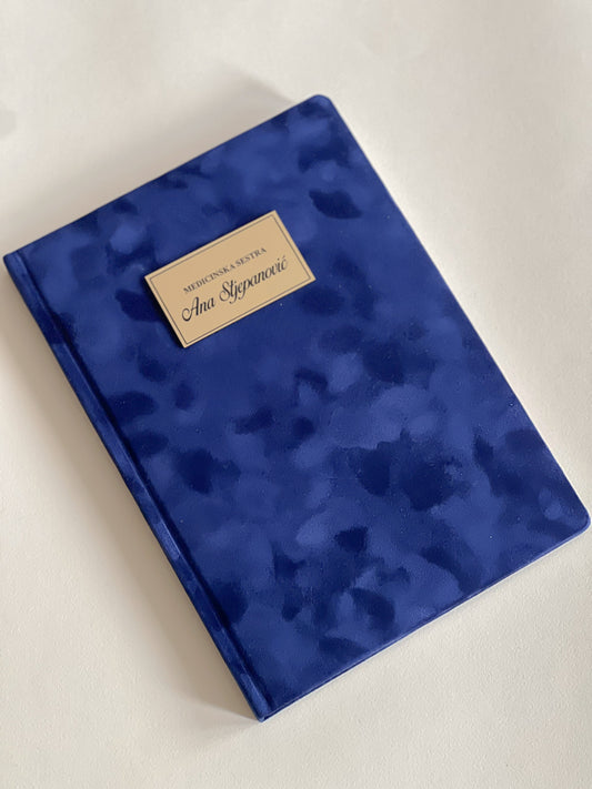 Pliš rokovnik B5 | Midnight Blue